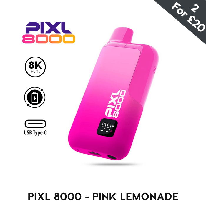 Pink Lemonade | Pixl 8000 Prefilled Kit | Vape Direct Pink Lemonade | Pixl 8000 Prefilled Kit | Vape Direct