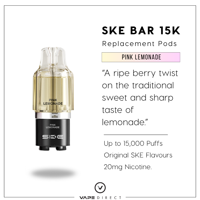 pink lemonade flavour description for the SKE BAR 15K replacement pods.
