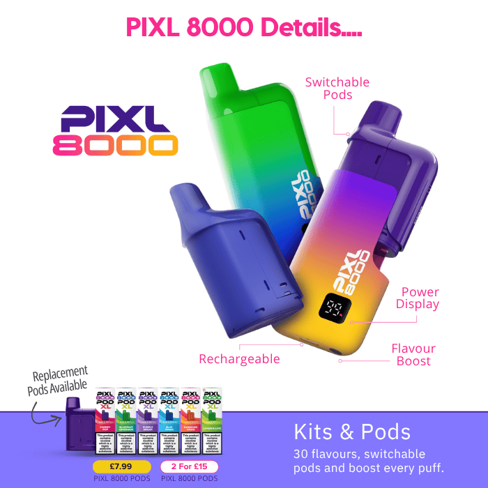 Purple Dream | Pixl 8000 Prefilled Kit | Vape Direct Purple Dream | Pixl 8000 Prefilled Kit | Vape Direct