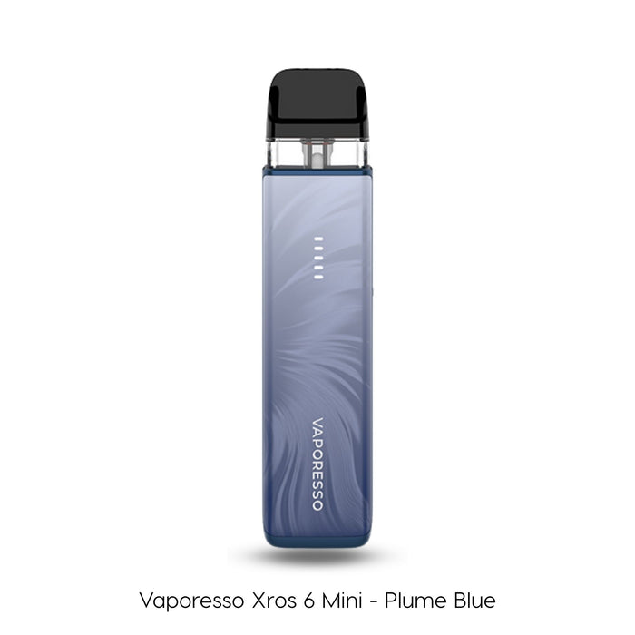 Vaporesso Xros 6 Mini vape pod kit in Plume Blue