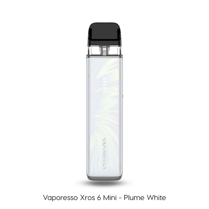 Vaporesso Xros 6 Mini vape pod kit in Plume White