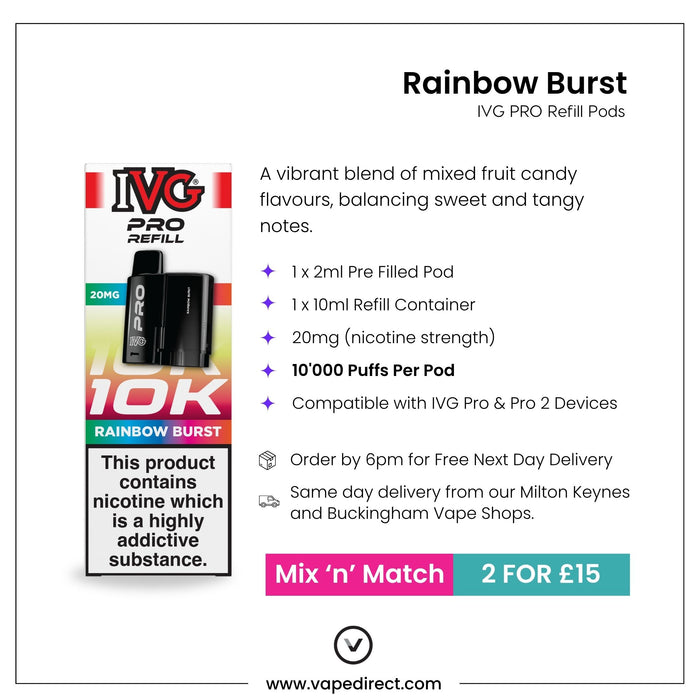 Rainbow Burst IVG Pro Refill Pod