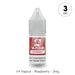 V4 Vapour - Raspberry 10ml E-Liquid (3mg): ideal for MTL vape fans seeking fruity flavor. Available at Vape Direct In Milton Keynes