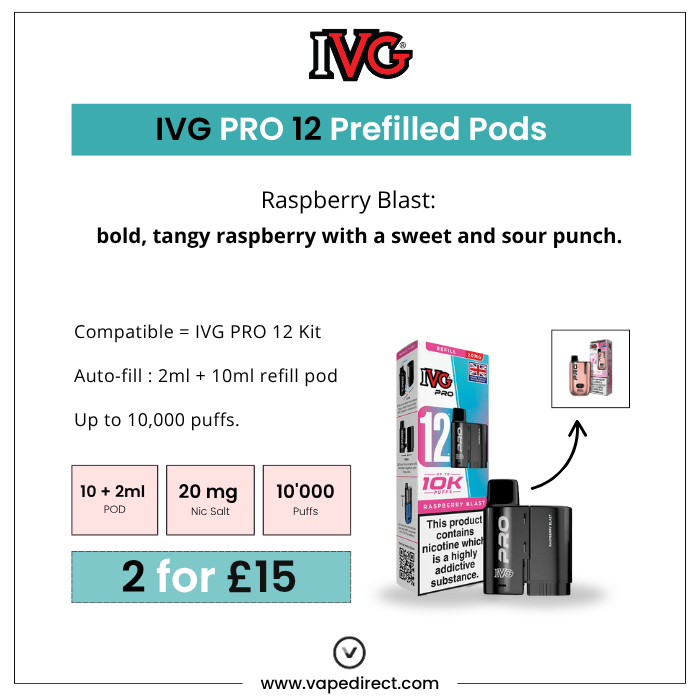 Raspberry Blast - IVG PRO 12 Pods