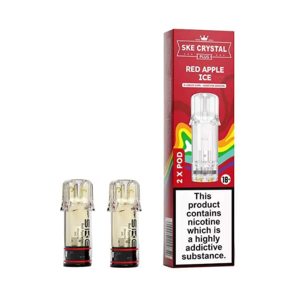 plus pods vape Red Apple Ice | SKE Crystal PLUS Pods