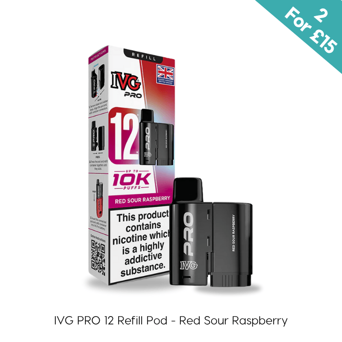 Red Sour Raspberry - IVG PRO 12 Pods