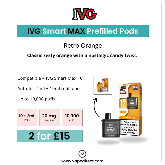 Retro Orange - IVG Smart Max 10K Refill Pod