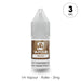 A small clear plastic bottle labeled V4 Vapour - Rollie 10ml E-Liquid, featuring a brown label and "3 MG" in the top right. This V4 Vapour product offers authentic hand-rolled Virginia tobacco flavour. Text below reads: V4 Vapour – Rollie – 3mg. Available at Vape Direct In Milton Keynes