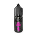 A black bottle with a black cap displays the KURO RYU BERRY label in bold black and pink lettering, accented by a pink Japanese character at the base. This UK-made vape juice—Ryu Berry Nic Salt E-Liquid by Kuro from Riot Squad—delivers bold, dragon fruit-inspired flavors for an unforgettable vaping experience.