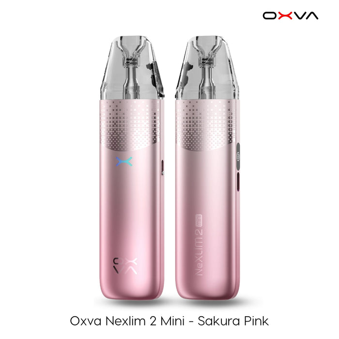 OXVA NeXlim 2 Mini pod kit in sakura pink on a plain background