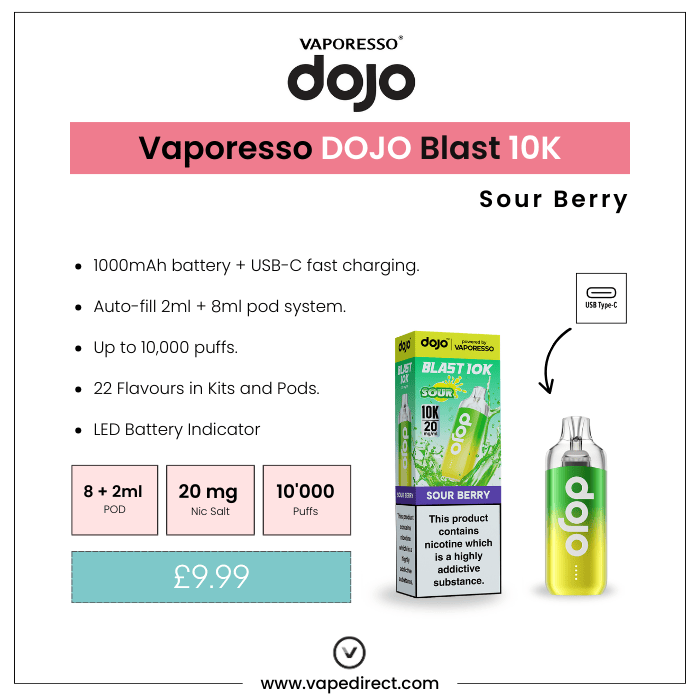 Sour Berry - Vaporesso Dojo Blast 10K Prefilled Kit
