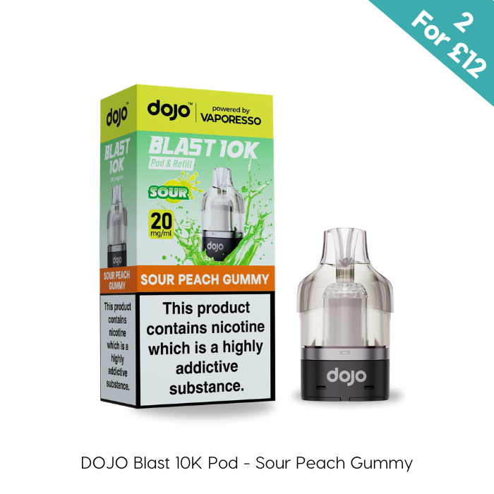 Sour Peach Gummy - Vaporesso Dojo Blast 10K Prefilled Pods