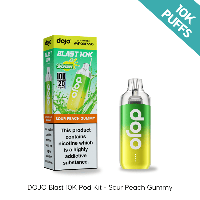 Sour Peach Gummy - Vaporesso Dojo Blast 10K Prefilled Kit