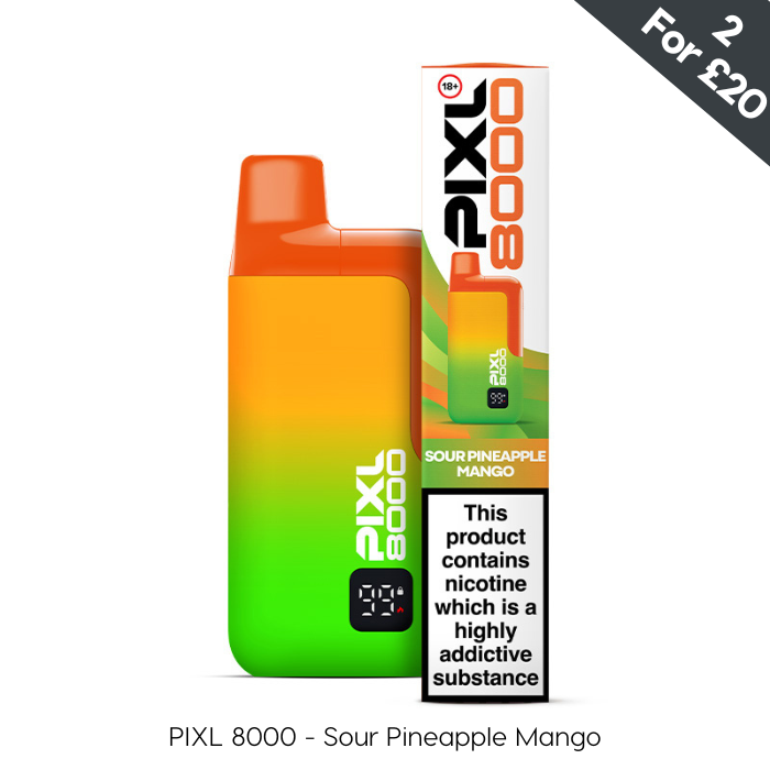 Sour Pineapple Mango Pixl 8000 Prefilled Pod Kit