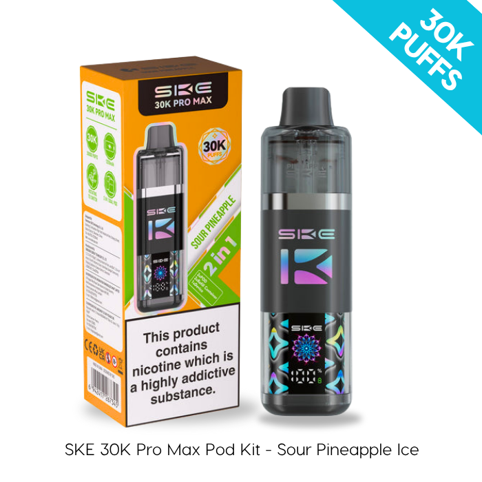 SKE 30K Pro Max Pod Kit in Sour Pineapple Ice Flavour