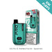 IVG Pro 12 Prefilled Pod Kit in Spearmint flavour – teal reusable pod kit with LED display, 10,000 puffs, 20mg nicotine salt, shown with device and box