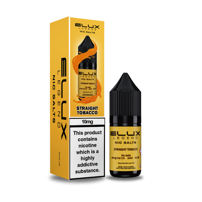 Straight Tobacco Nic Salt Eliquid by Elux Legend | Vape Direct Straight Tobacco Nic Salt Eliquid by Elux Legend | Vape Direct