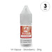 V4 Vapour - Strawberry 10ml E-Liquid (3mg) is ideal for Mouth To Lung vaping. It comes in a bottle with a clear plastic cap and a red and white label. Available at Vape Direct In Milton Keynes