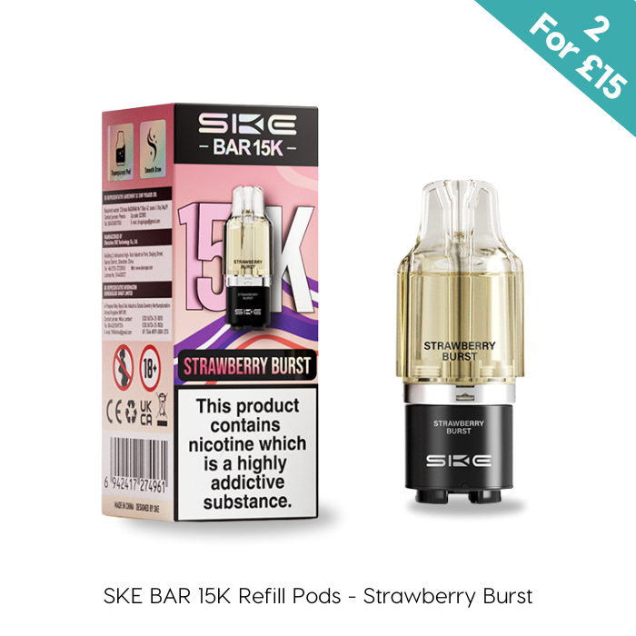 Strawberry Burst SKE BAR 15K refill pods