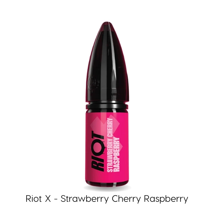 Riot X Strawberry Cherry Raspberry Nic Salt by Riot Squad at Vape Direct.