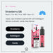 The Strawberry GB Hayati Pro Max Plus Vape Kit by Hayati features a pink design adorned with strawberry, bubblegum, and candy icons. The packaging highlights the deliciously sweet strawberry and bubblegum flavor profile along with key product details. Enjoy up to 6000 puffs with this vape kit.