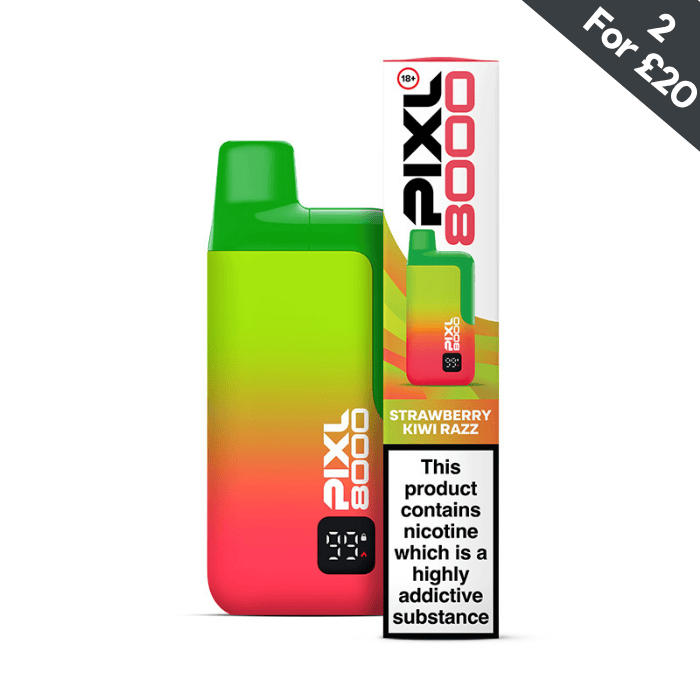 666xol　KIWI Strawberry Kiwi Razz | Pixl 8000 Prefilled Kit | Vape Direct