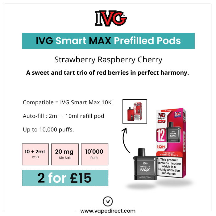 Strawberry Raspberry Cherry - IVG Smart Max 10K Refill Pod