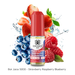Bar Juice 5000 Strawberry Raspberry Blueberry e-liquid bottle surrounded by strawberries, blueberries, and raspberries in the background.