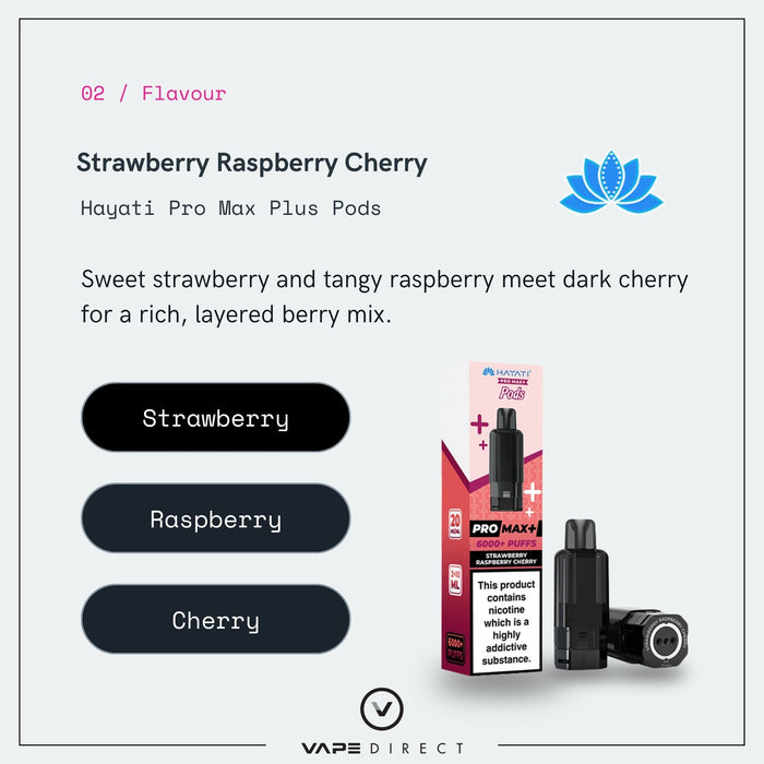 Strawberry Raspberry Cherry - Hayati Pro Max Plus Pods