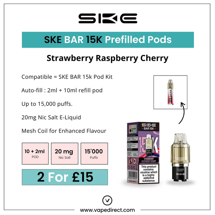 Strawberry Raspberry Cherry - SKE Bar 15K Refill Pod