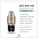 A marketing image for the Strawberry Slushy - SKE Bar 15K Refill Pod by SKE Crystal, featuring the device and highlighting its sweet flavor, MTL vaping, 20mg nicotine strength, and up to 15,000 puffs. Available at Vape Direct In Milton Keynes
