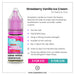 Strawberry Vanilla Ox passion e-liquid with flavour description. 10ml Nic Salt, suitable for MTL devices, multi-buy offers, and details for next day delivery in milton keynes and buckingham shown.