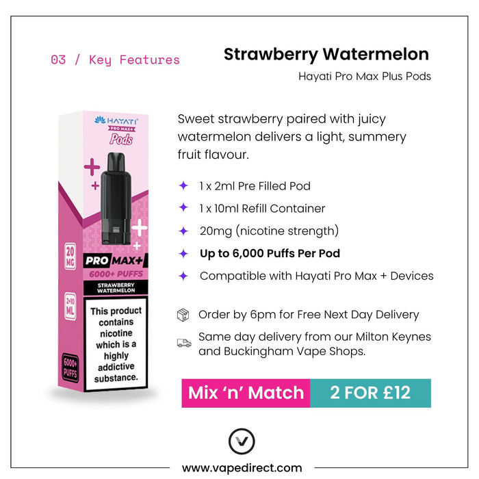 Strawberry Watermelon - Hayati Pro Max Plus Pods