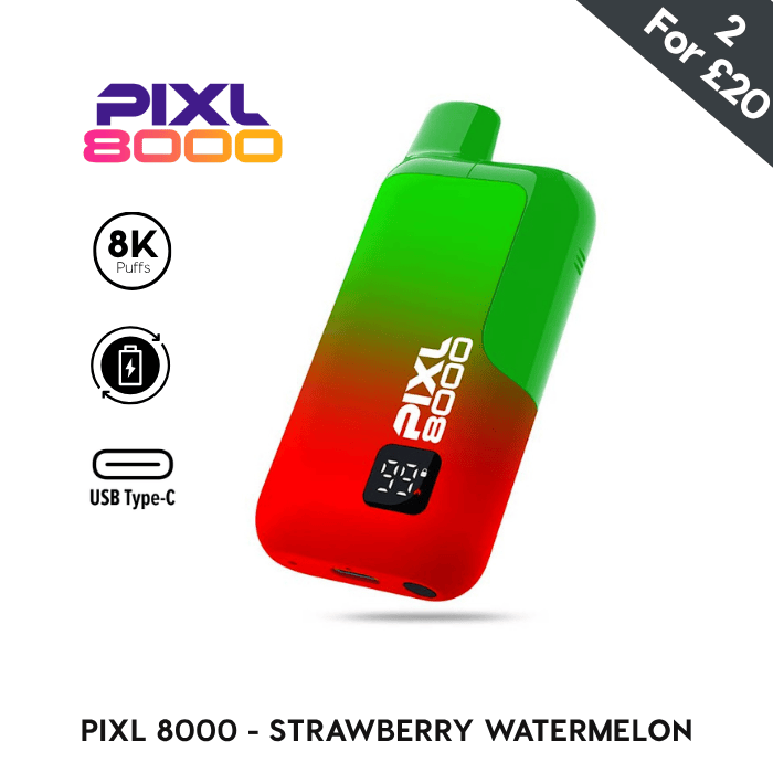 Strawberry Watermelon PIXL 8000 prefilled pod kit, alternative view
