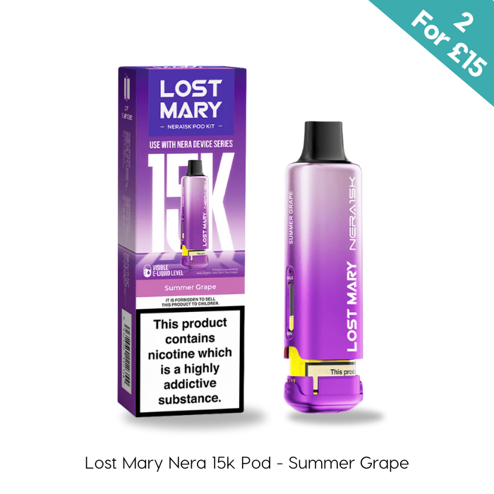 Summer Grape - Lost Mary Nera 15K Pods - Vape Direct Summer Grape - Lost Mary Nera 15K Pods - Vape Direct