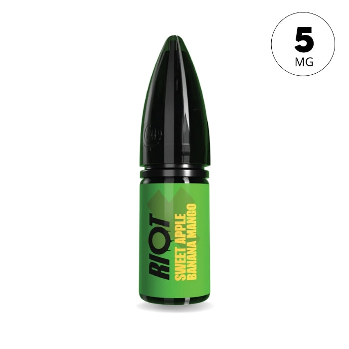 Riot X Sweet Apple Banana Mango 5mg Nic Salt by Riot Squad.