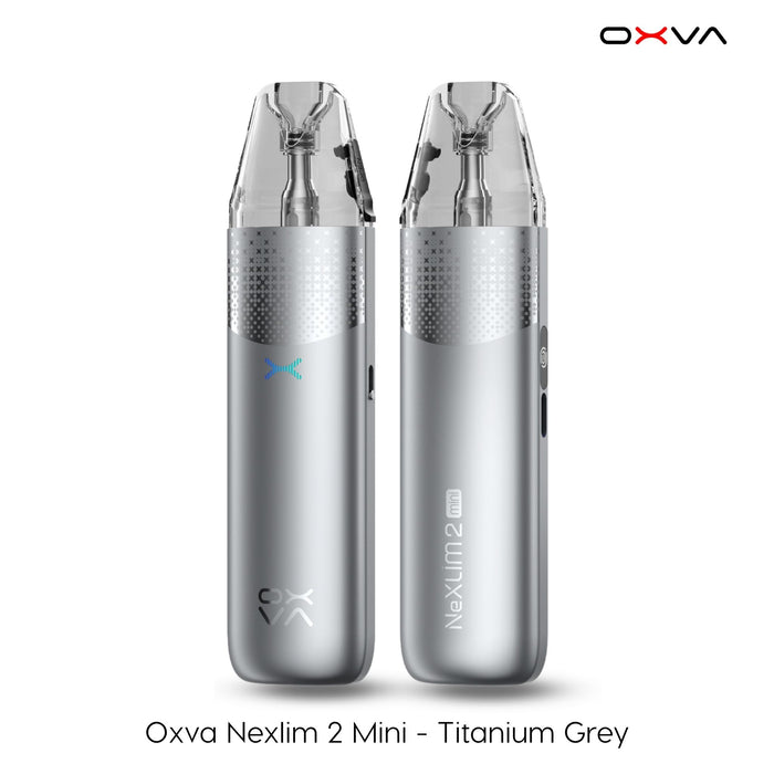 OXVA NeXlim 2 Mini pod kit in titanium grey on a plain background