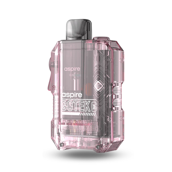 Aspire Gotek X vape kit in transparent pink on a plain background