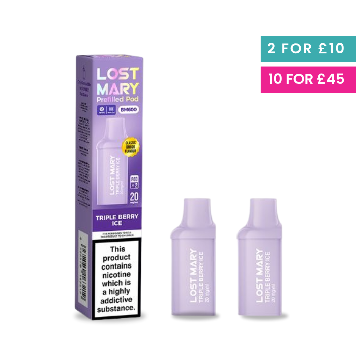 treiple berry ice Lost Mary Bm600 prefiled pods