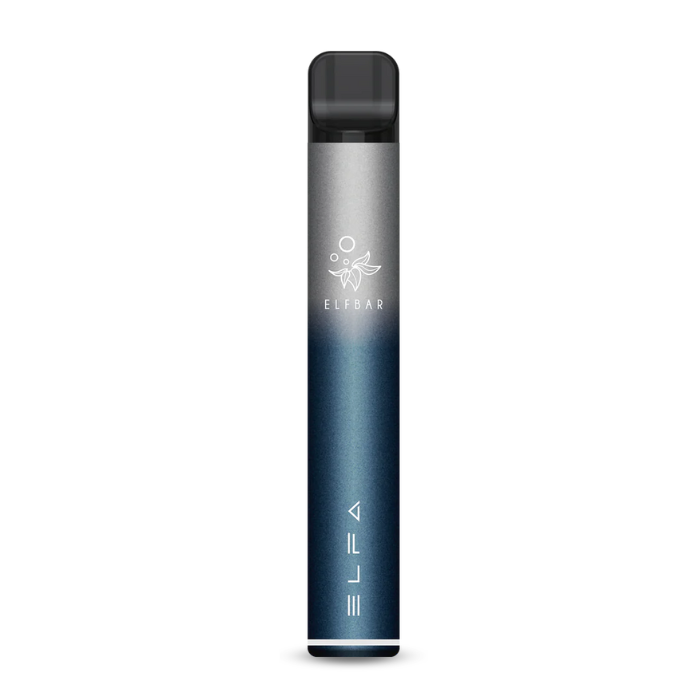 Elf Bar Elfa Pro pod kit in twilight blue with a Mixed Berries pod on a plain background