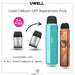 Uwell Caliburn GPP replacement Pods in 3ml capacity with compabibilty examples with a G5 Lite Kit and G5 Pod Kit.