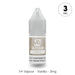 A small clear bottle of V4 Vapour - Vanilla 10ml E-Liquid features a circular 3mg label and offers a smooth vanilla flavor. The label reads: V4 Vapour - Vanilla - 3mg, showcasing its premium quality from the V4 Vapour brand. Available at Vape Direct In Milton Keynes