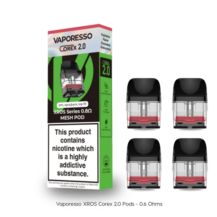 Vaporesso XROS Corex 3.0 Pods 2ml | 4 Pack | Vape Direct Vaporesso XROS Corex 3.0 Pods 2ml | 4 Pack | Vape Direct