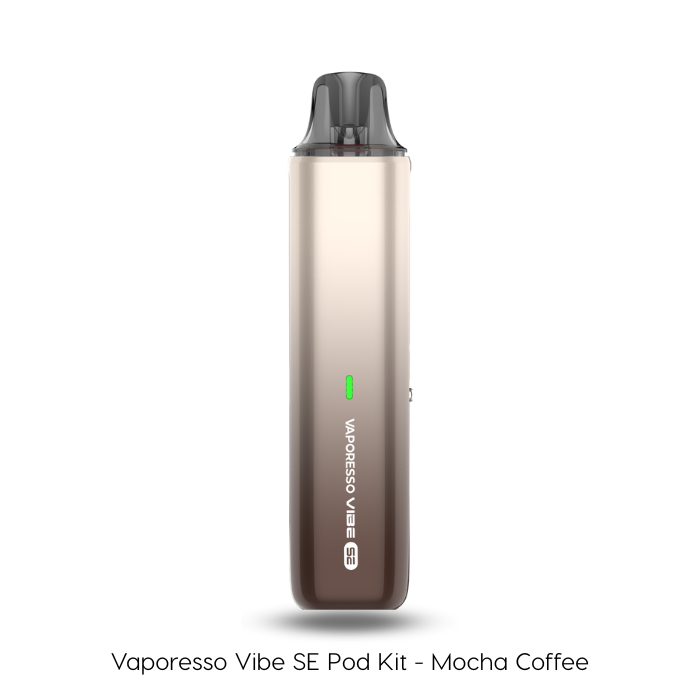 Vaporesso Vibe SE Pod Kit in Mocha Coffee color on a white background