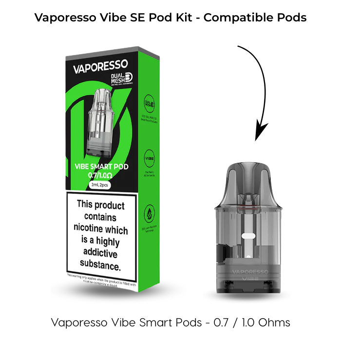 Vaporesso Vibe 4ml Replacement Pods | Vape Direct Vaporesso Vibe 4ml Replacement Pods | Vape Direct