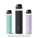 Vaporesso Xros Mini Retro 1000mAh vape pod kit in Spring Green, Black and Baby Purple
