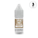 A 10ml bottle of V4 Vapour - Virginia E-Liquid from V4 Vapour, featuring a clear cap, beige label, and 3 MG nicotine strength marked in a circle at the top right. The label confirms it contains nicotine. Available at Vape Direct In Milton Keynes