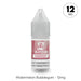 A 10ml bottle of V4 Vapour - Watermelon Bubblegum E-Liquid with a nicotine strength of 12mg. Text: Watermelon Bubblegum - 12mg. Available at Vape Direct In Milton Keynes
