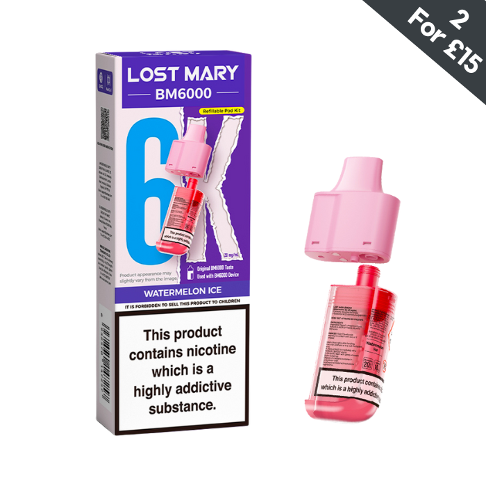 lost mary vape watermelon ice - BM6000 POD 1,900+ No Smoking Vaping StatusITD Pack:3 Pack