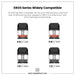 Vaporesso Xros Mini Retro pod compatibility chart, XROS COREX 2ml pods from 0.6 to 1.2 ohm